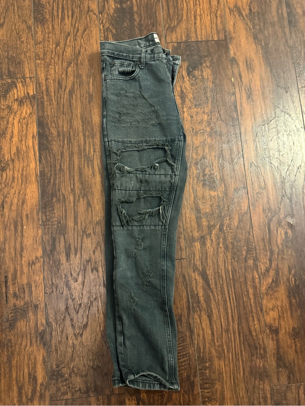 One Teaspoon Men's Distressed Charcoal Skinny Jeans
